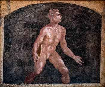 Affresco Discobolo, Stabiae, Villa di Arianna, Museo Archeologico di Napoli