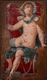 Affresco Elio Apollo, Stabiae, Villa Arianna, Museo Archeologico di Napoli