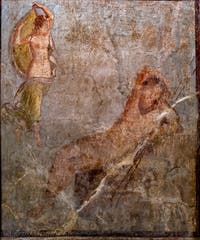 Affresco Endimione e Selene, Pompei, Casa dell'argenteria, Museo Archeologico di Napoli