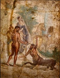 Affresco Ercole e Nesso, Pompei, Casa del Centauro, Museo Archeologico di Napoli