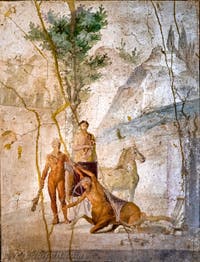Affresco Ercole e Nesso, Pompei, Casa di Giasone, Museo Archeologico di Napoli