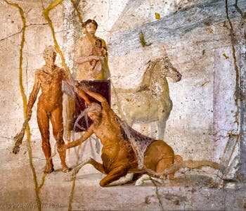 Affresco Ercole e Nesso, Pompei, Casa di Giasone, Museo Archeologico di Napoli