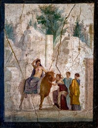 Affresco raffigurante Europa sul toro, Pompei, Casa di Giasone, Museo Archeologico di Napoli