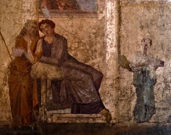 Affresco, Fedra e la balia, Pompei, Casa di Giasone, Museo Archeologico di Napoli