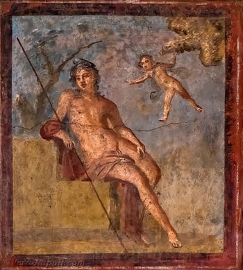 Fresque Ganymède, Pompéi, Casa di Meleagro, Musée Archéologique de Naples