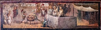 Affresco Il giudizio di Salomone, Pompei, Casa del Medico, Museo Archeologico di Napoli