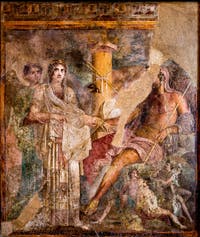 Affresco dell'Ierogamia di Era e Zeus, Pompei, Casa del Poeta Tragico, Museo Archeologico di Napoli