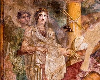 Affresco dell'Ierogamia di Era e Zeus, Pompei, Casa del Poeta Tragico, Museo Archeologico di Napoli