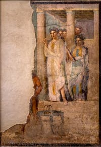 Affresco Ifigenia in Tauride, Pompei, Casa di Caecilius Lucundus, Museo Archeologico di Napoli