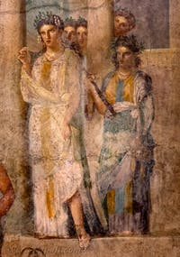Affresco Ifigenia in Tauride, Pompei, Casa di Caecilius Lucundus, Museo Archeologico di Napoli