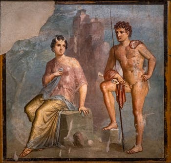 Affresco Io e Argos, Pompei, Casa di Meleagro, Museo Archeologico di Napoli