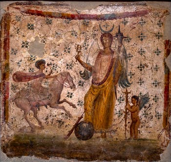 Affresco Iside Fortuna alata, Pompei, Museo Archeologico di Napoli
