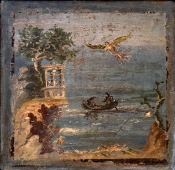 Affresco La caduta di Icaro, Pompei, Museo Archeologico di Napoli