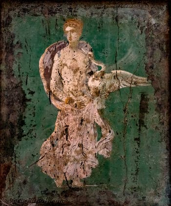 Affresco Leda e il cigno, Stabiae, Villa di Arianna, Museo Archeologico di Napoli