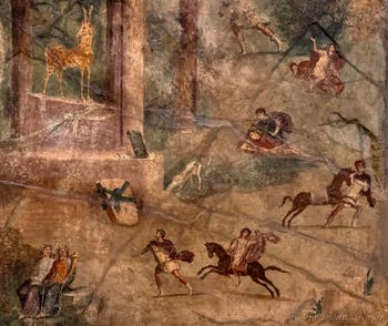 Affresco Il massacro dei Niobidi, Pompei, Casa del Marinaio, Museo Archeologico di Napoli