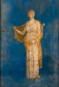 Affresco raffigurante Medea con la spada, Villa di Arianna, Stabiae, Museo Archeologico di Napoli
