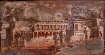 Affresco, Pescatori lungo un fiume, Ercolano, Museo Archeologico di Napoli