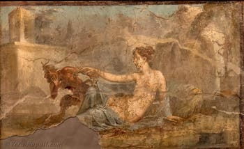 Pan ed Ermafrodito, Pompei, Casa dei Dioscuri, Gabinetto erotico, Museo Archeologico di Napoli