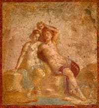 Affresco di Perseo e Andromeda, Pompei, Casa dei Capitelli Colorati, Museo Archeologico di Napoli