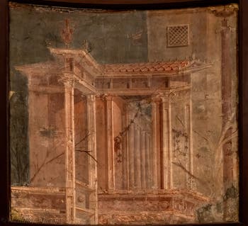 Affresco di architettura, Ercolano, Museo Archeologico di Napoli