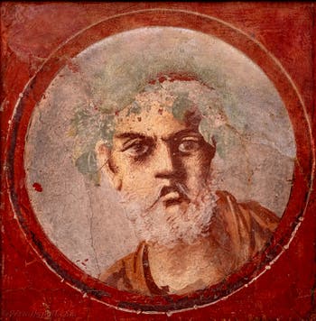 Affresco Ritratto di un anziano, Pompei, Casa del Citarista, Museo Archeologico di Napoli