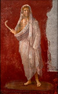 Affresco di Saturno, Pompei, Casa dei Dioscuri, Museo Archeologico di Napoli