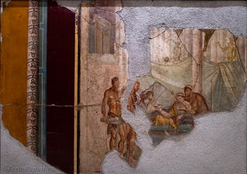 Affresco «La morte di Sofonisba», Pompei, Casa di Giuseppe II, Museo Archeologico di Napoli