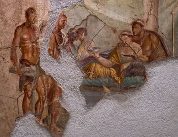 Affresco «La morte di Sofonisba», Pompei, Casa di Giuseppe II, Museo Archeologico di Napoli