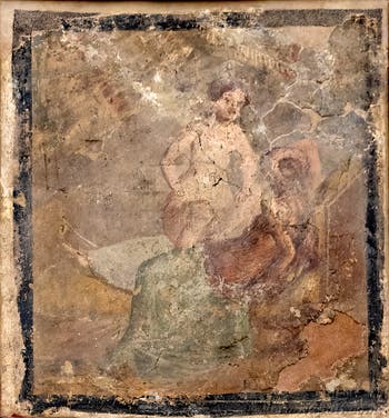 Scena raffigurante un atto sessuale, Pompei, bordello, Museo Archeologico di Napoli