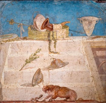 Affresco Simboli del culto di Dioniso, Pompei, Praedia di Giulia Felice, Muse Archeologico di Napoli