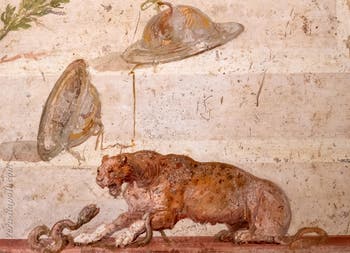 Affresco Simboli del culto di Dioniso, Pompei, Praedia di Giulia Felice, Muse Archeologico di Napoli