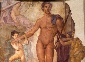 Affresco raffigurante Teseo liberatore degli Ateniesi, Ercolano, Augusteum, Museo Archeologico di Napoli