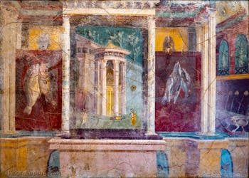 Affresco Tholos, Pompei, Insula Occidentalis, Museo Archeologico di Napoli