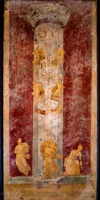Affresco L'uccisione dei Niobidi, Pompei, Casa dei Dioscuri, Museo Archeologico di Napoli