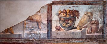 Fresque Nature morte, Pompéi, Praeda di Giulia Felice, Museo Archeologico di Napoli