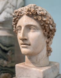 Testa di Apollo di tipo Cassel, Collezione Farnese, Museo Archeologico di Napoli, Italia