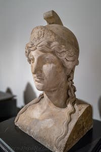 Busto di Atena, Villa dei Papiri, Ercolano, Museo Archeologico di Napoli, Italia