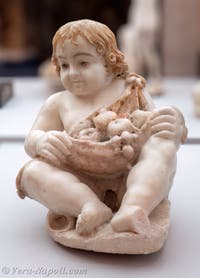 Bambino con frutta, Casa del Camillo, Pompei, Museo Archeologico di Napoli, Italia