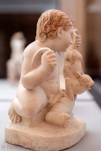 Bambino con una lepre, Casa del Camillo, Pompei, Museo Archeologico di Napoli, Italia