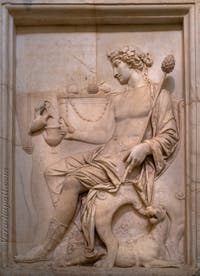 Dioniso con una pantera, Ercolano, Museo Archeologico di Napoli, Italia
