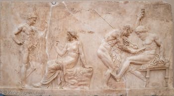 Il mito di Telefo, Casa del Rilievo, Ercolano, Museo Archeologico di Napoli, Italia