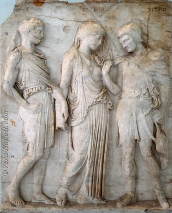 Orfeo, Euridice ed Ermes, Ercolano, Museo Archeologico di Napoli, Italia