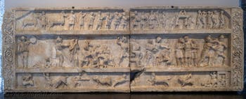 Giochi nell'anfiteatro, Necropoli della Porta di Stabia, Pompei, Museo Archeologico di Napoli in Italia