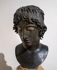 Testa di un giovane efebo, Villa dei Papiri, Ercolano, Museo Archeologico di Napoli, Italia