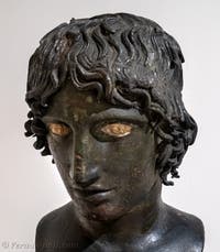 Testa di un giovane efebo, Villa dei Papiri, Ercolano, Museo Archeologico di Napoli, Italia