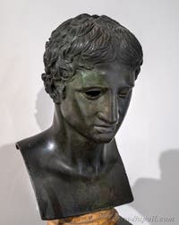 Testa di Ercole, Villa dei Papiri, Ercolano, Museo Archeologico di Napoli in Italia