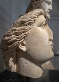 Testa di Minerva, Cuma, Museo Archeologico di Napoli, Italia