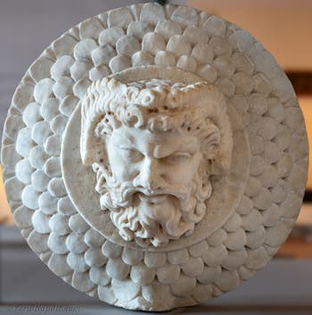 Oscillum con Zeus Ammone, Giardino della Casa IX 1,7, Pompei, Museo Archeologico di Napoli, Italia