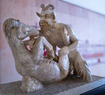 Il dio Pan con una capra, Ercolano, Villa dei Papiri, Gabinetto erotico, Museo Archeologico di Napoli