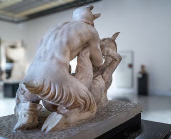 Il dio Pan con una capra, Ercolano, Villa dei Papiri, Gabinetto erotico, Museo Archeologico di Napoli